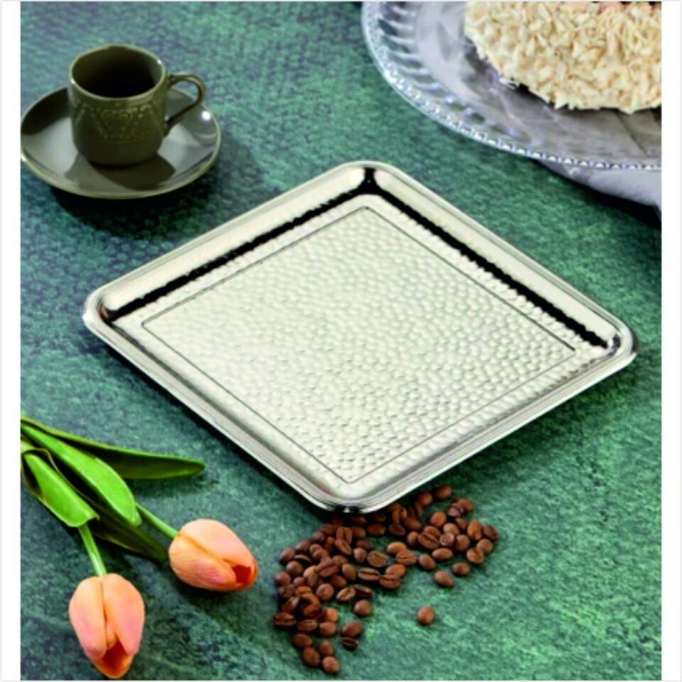 Cooker Ckr3340  Kare Sunum Tepsisi Gümüş