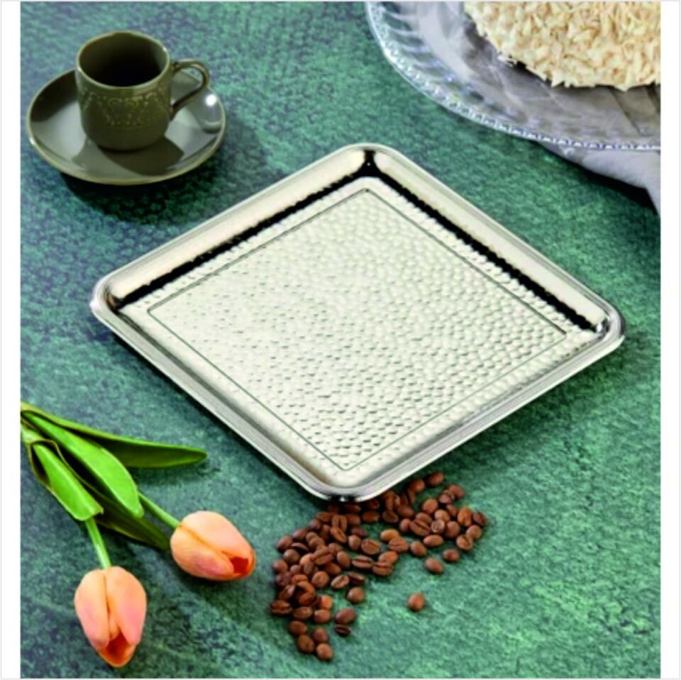 Cooker Ckr3340  Kare Sunum Tepsisi Gümüş
