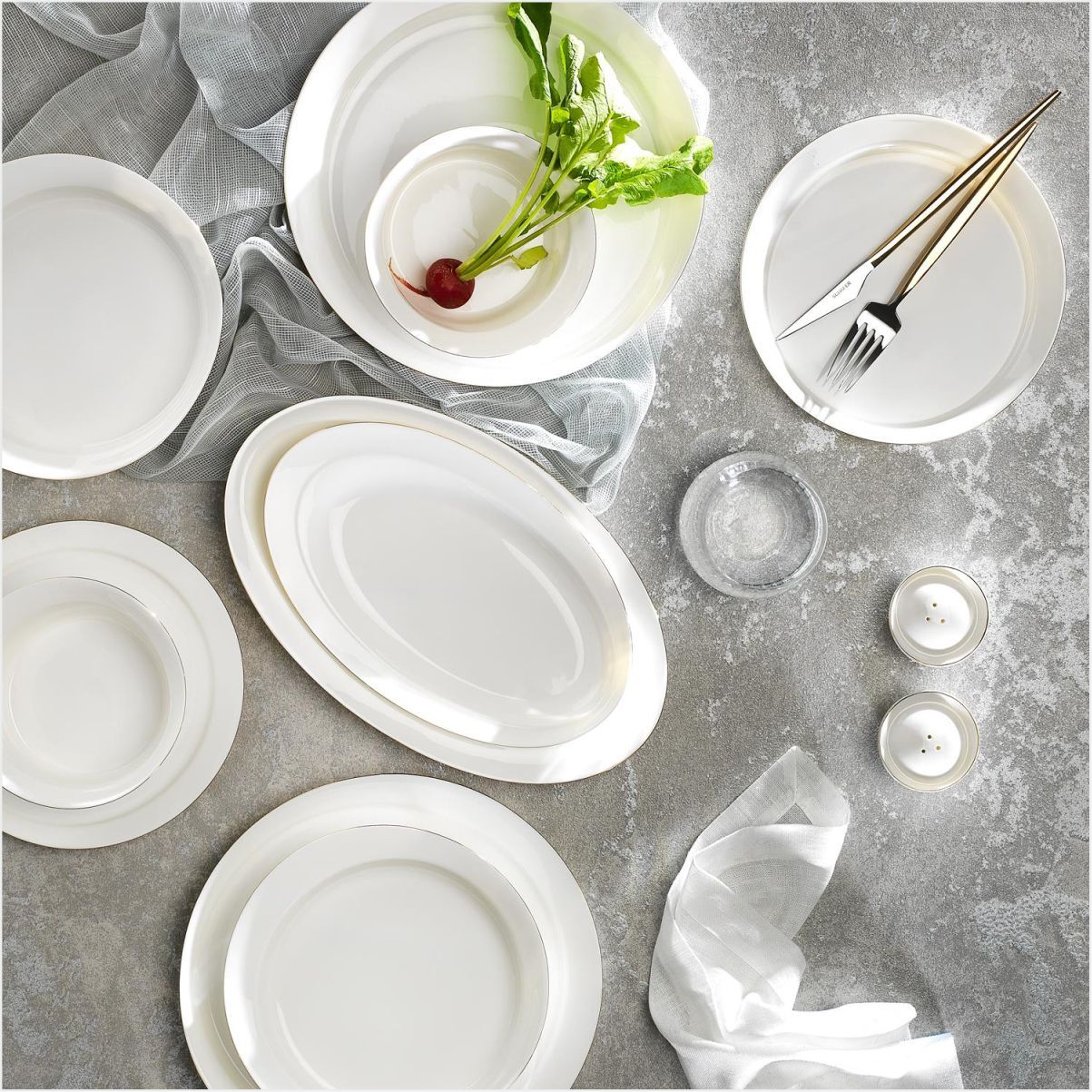 SCHAFER SUPERFİNE BONE LUX YEMEK TAKIMI 56 PARÇA-GOLD