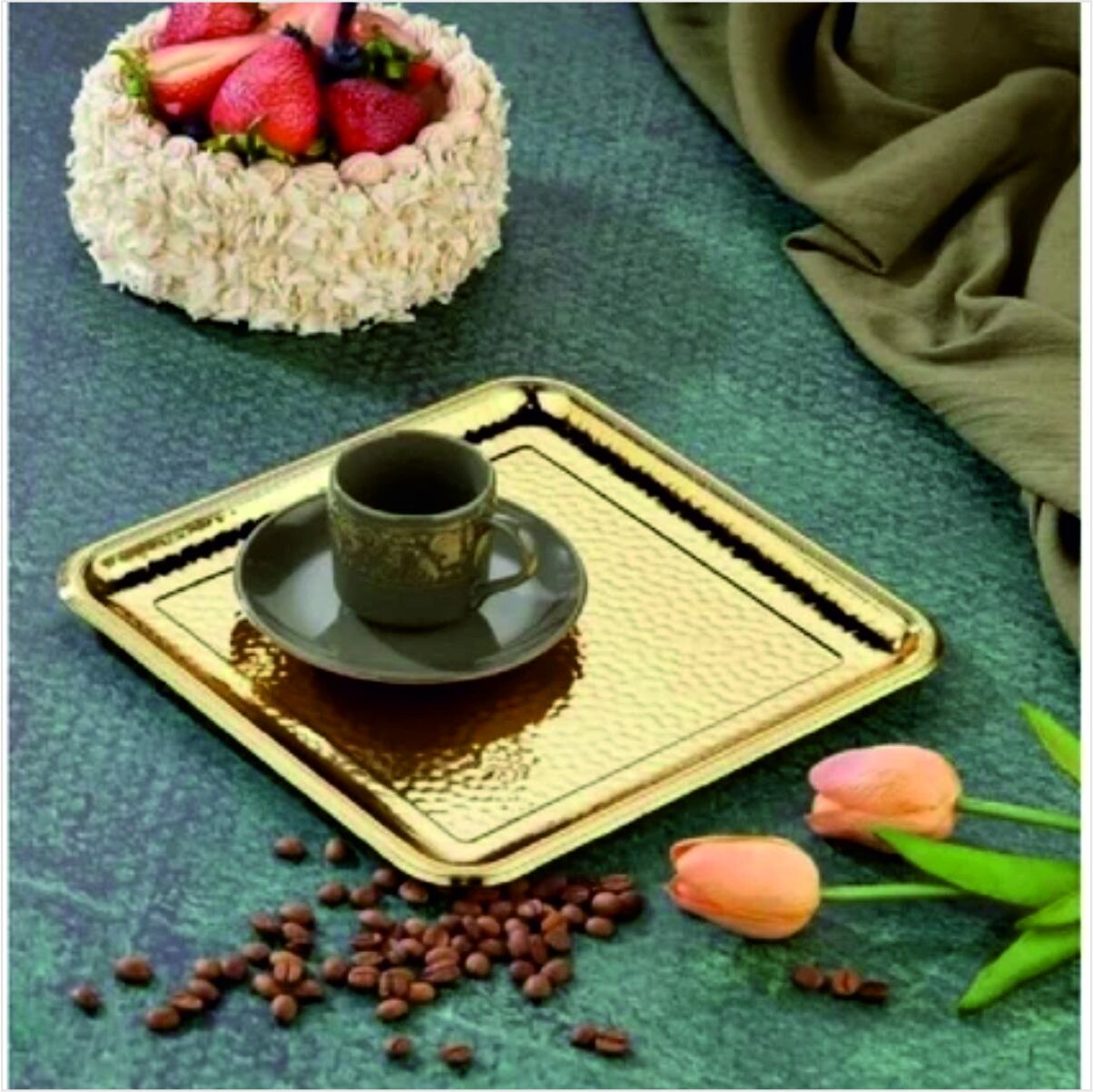 Cooker Ckr3339  Kare Sunum Tepsisi Gold