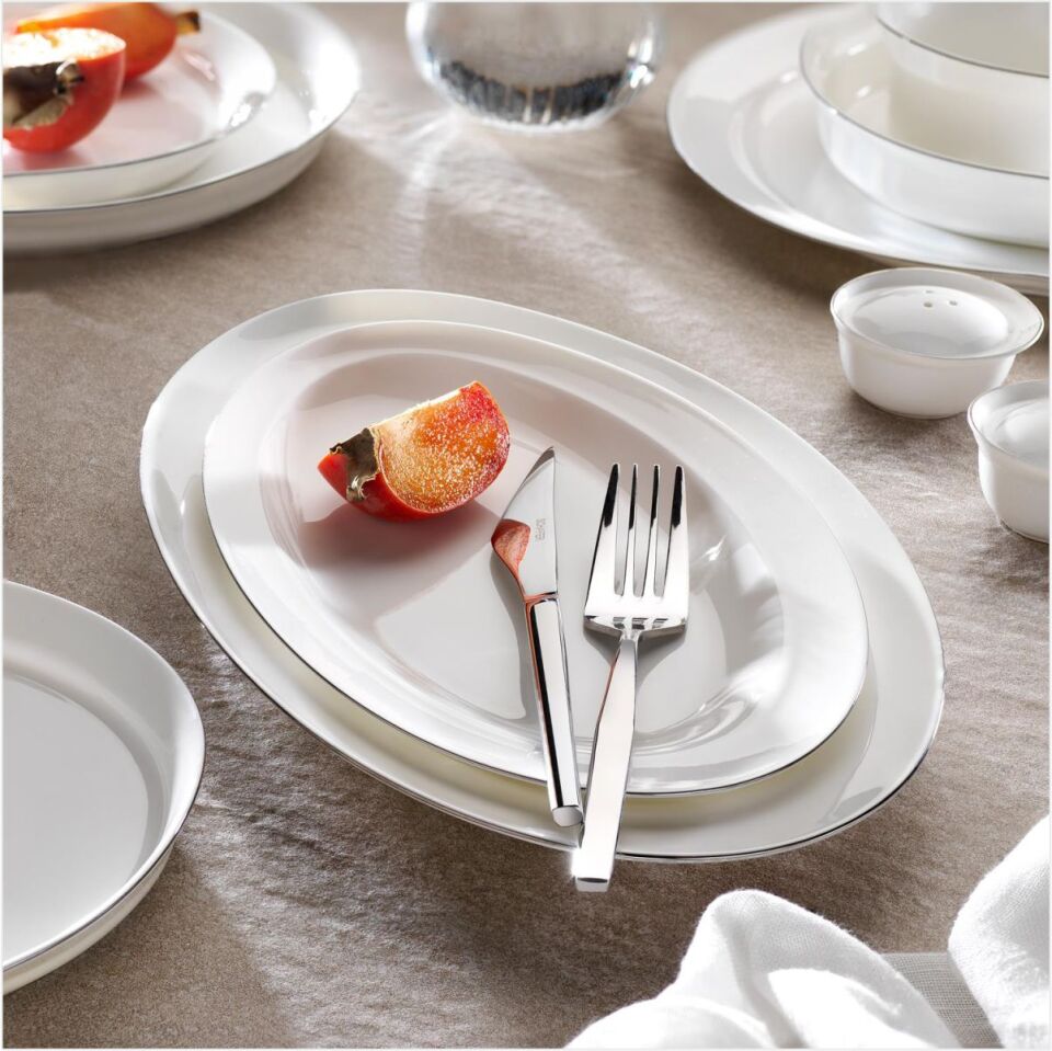 SCHAFER SUPERFİNE BONE LUX YEMEK TAKIMI 56 PARÇA-PLATİN