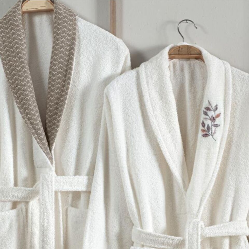 Schafer Home Charm Nakışlı Banyo Seti 6 Parça-Ekru/Gri