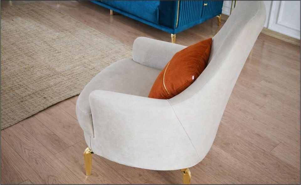 VİVA ELEGANCE KOLTUK TK. 3+1+1 L02 KREM/ 3 LÜ L08 KİREMİT