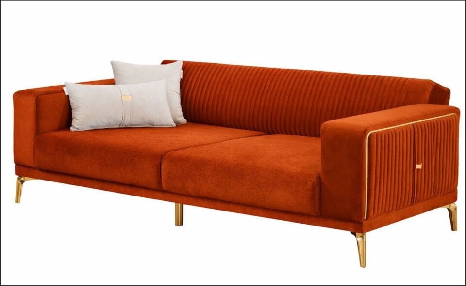 VİVA ELEGANCE KOLTUK TK. 3+1+1 L02 KREM/ 3 LÜ L08 KİREMİT