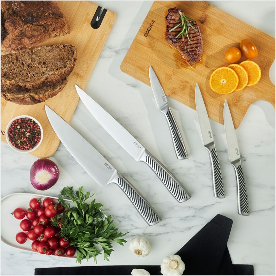 KARACA SAMURAY SOLID 6 PARÇA BIÇA SİYAH