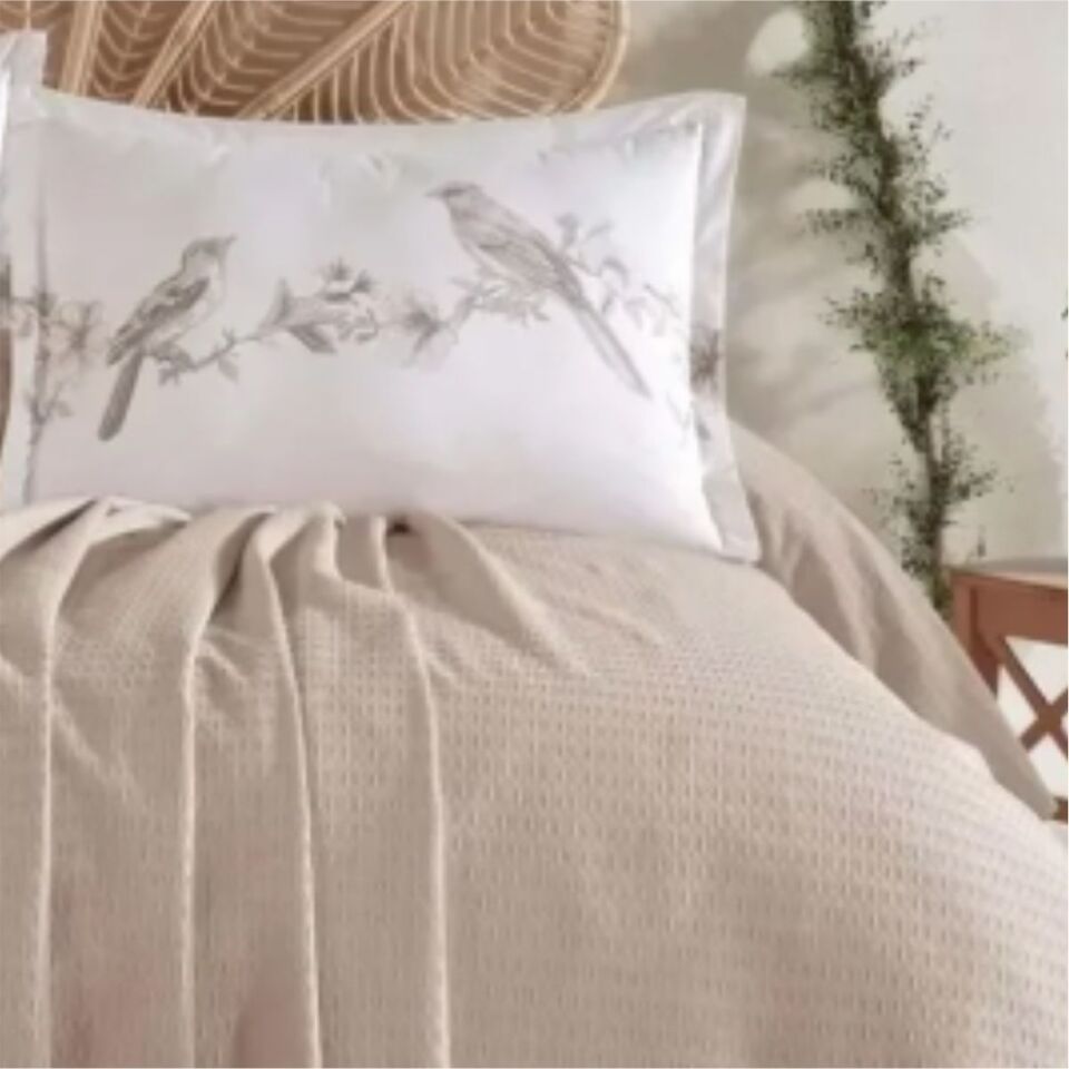 Aran La Nature Nevresimli Çk Pike Takımım V5 Taş Rengi