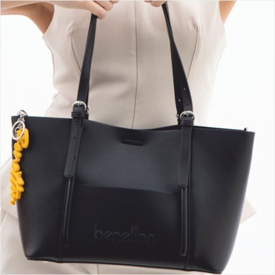 Benetton  BNT-1512 Naturel Kol Çantası Siyah