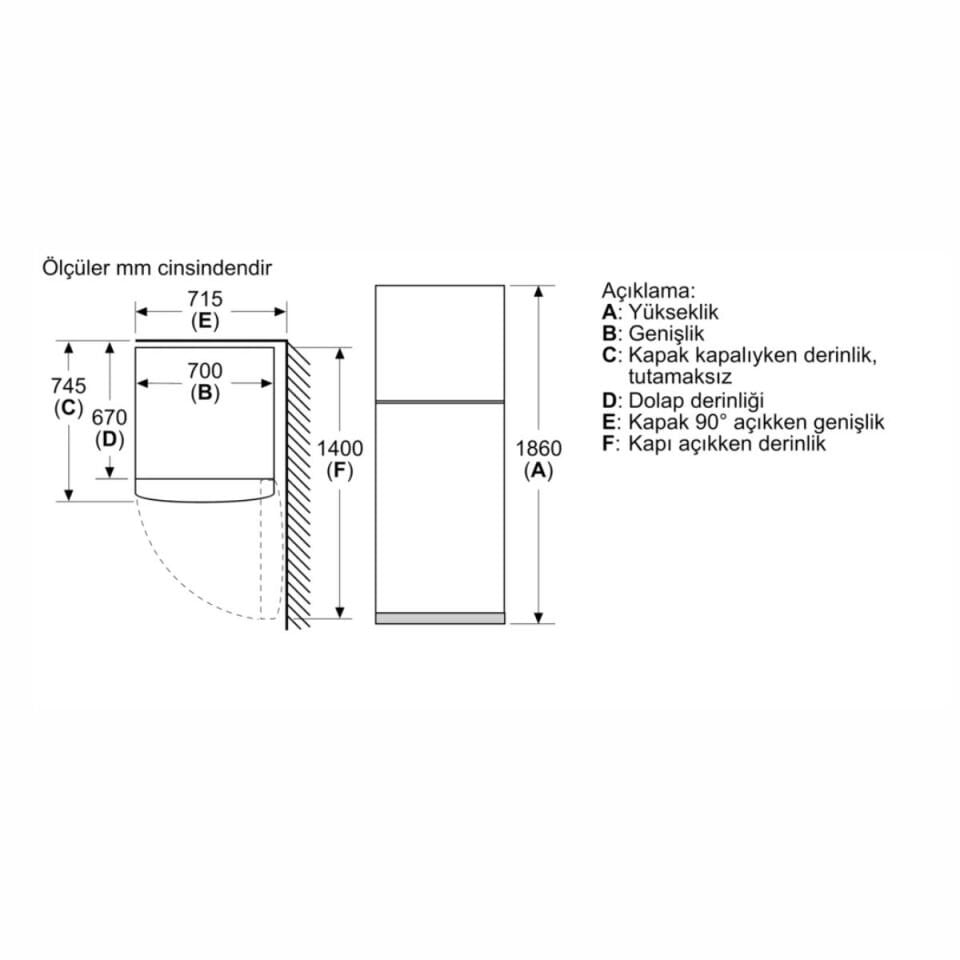 Profilo BD2055WENN Çift Kapılı No Frost Buzdolabı