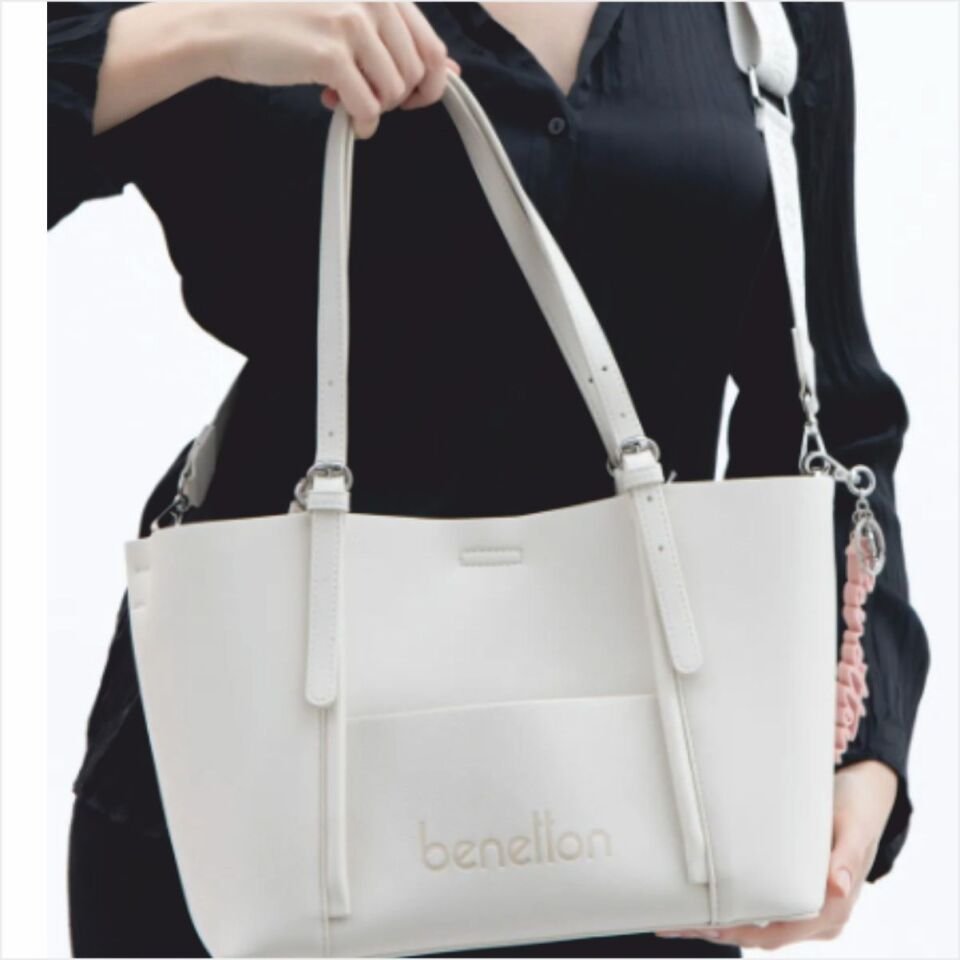 Benetton  BNT-1512 Naturel Kol Çantası Mavi