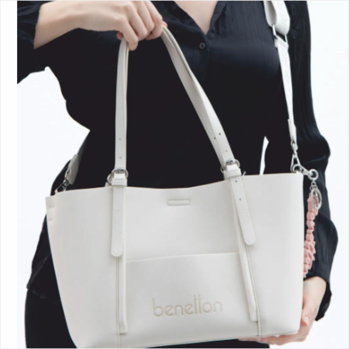 Benetton  BNT-1512 Naturel Kol Çantası Mavi