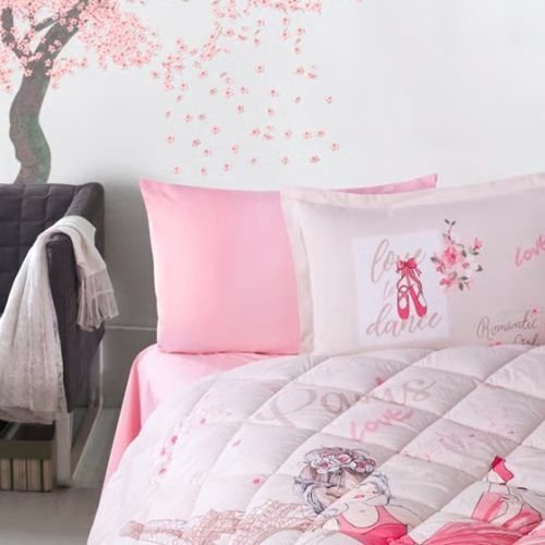 Aran Rf Uyku Seti Tek Kişilik (B) Romantic Gırl / V1 - Pembe