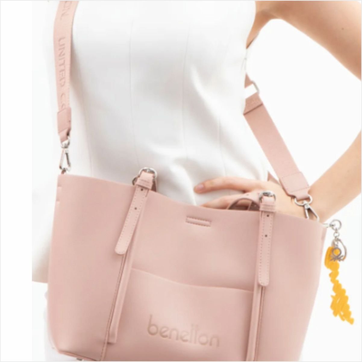 Benetton  BNT-1512 Naturel Kol Çantası Pembe