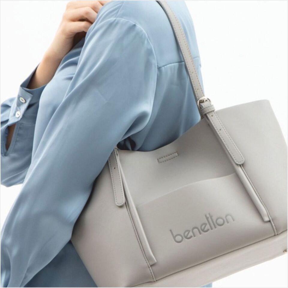 Benetton  BNT-1512 Naturel Kol Çantası Taş