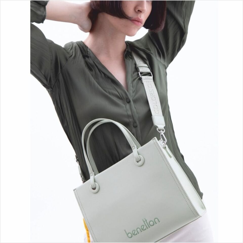 Benetton  BNT-1515 Naturel El Çantası Yeşil