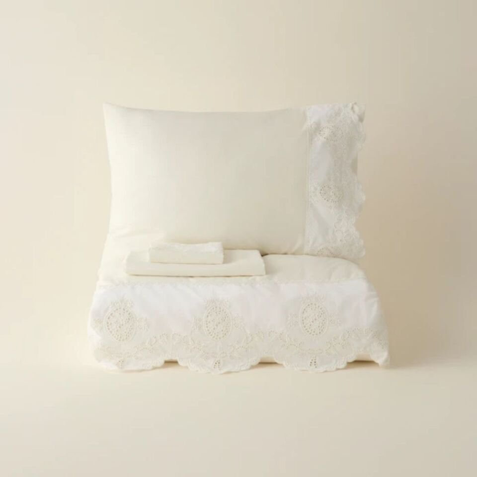 Karaca Home Sierra %100 Pamuk Çift Kişilik Nevresim Takımı Pembe