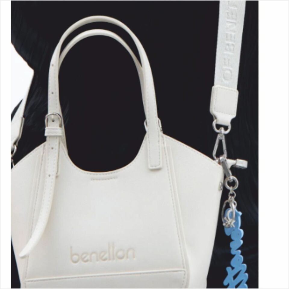 Benetton  BNT-1516 Naturel El Çantası Beyaz