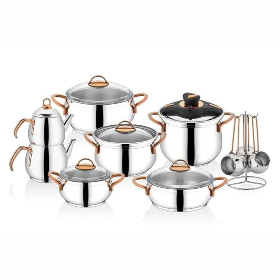 Schafer Alia Çelik Çeyiz Seti 18 Parça-Bakır