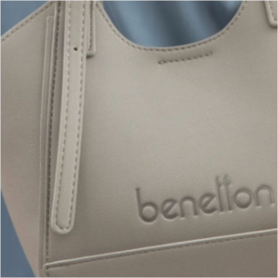 Benetton  BNT-1516 Naturel El Çantası Taş
