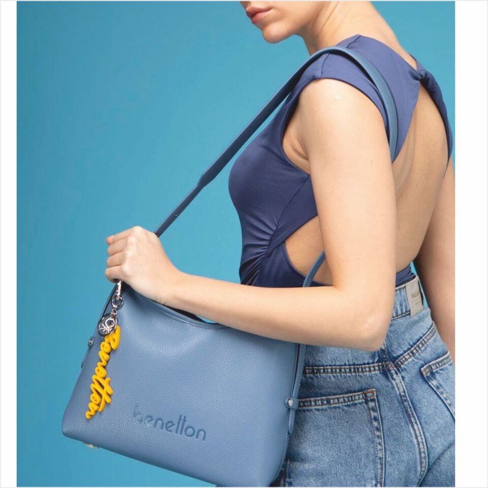 Benetton  BNT-1534 Floter Kol Çantası Mavi