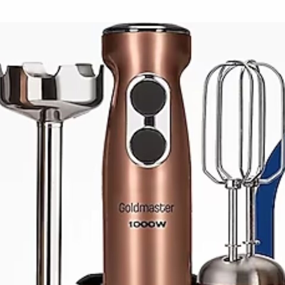 Goldmaster Robotix 1000 Watt 5 In 1 Mutfak Robotu Multi Blender Seti Gold