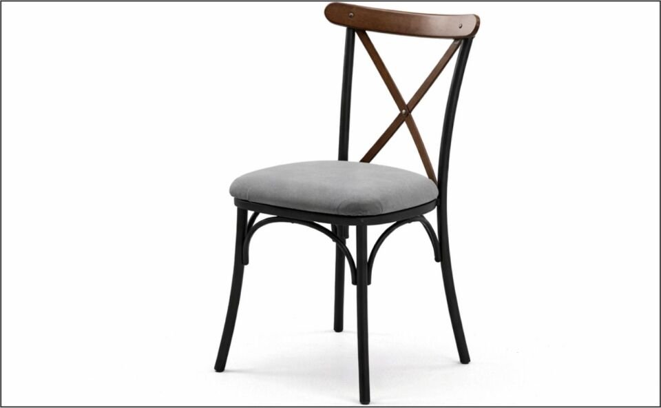 SAMUS THONET SANDALYE ANTRASİT SİYAH AYAK