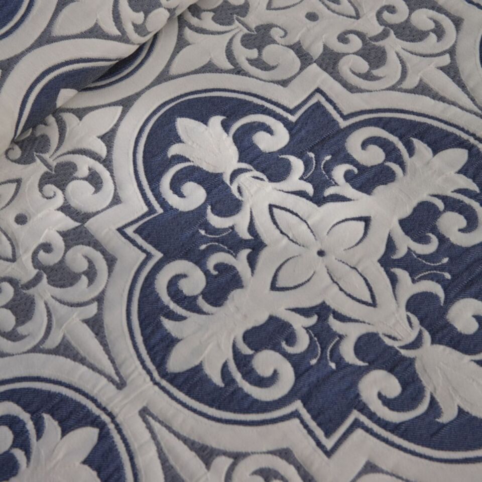 Karaca Home Bluva Çift Kişilik Yatak Örtüsü Takımı Mavi