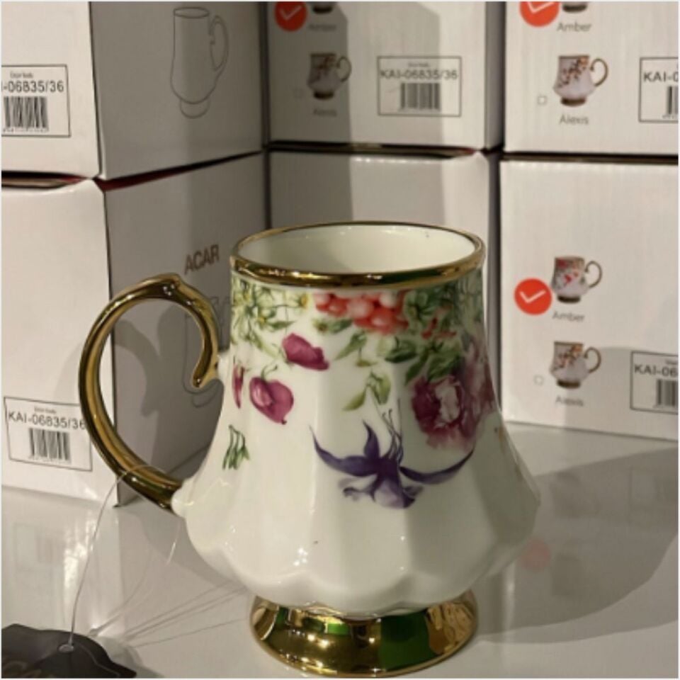 Acar Kaı-06835/36 Alexıs Amber Porselen Kupa