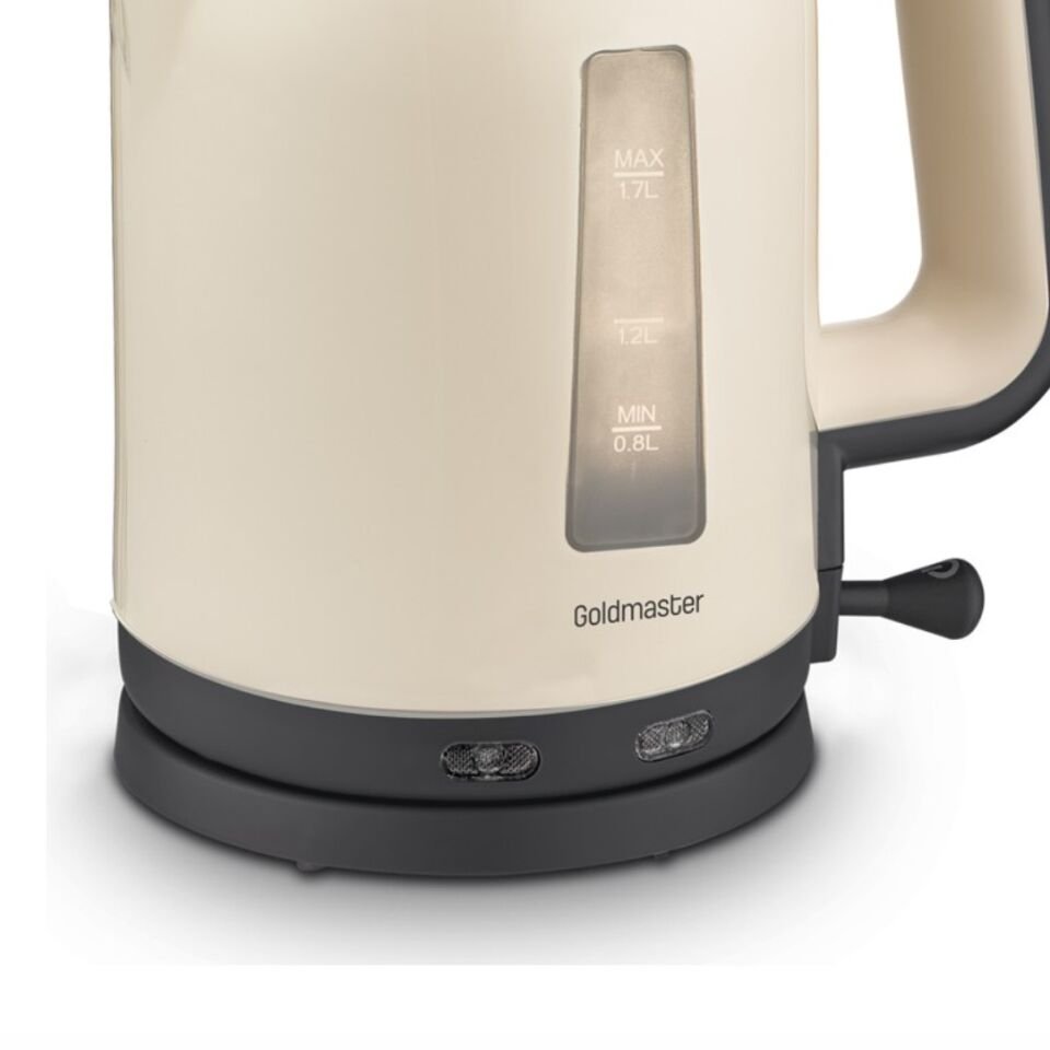 Goldmaster GM-7321 Papatya Krem 2200 W Cam Demlikli Çay Makinesi