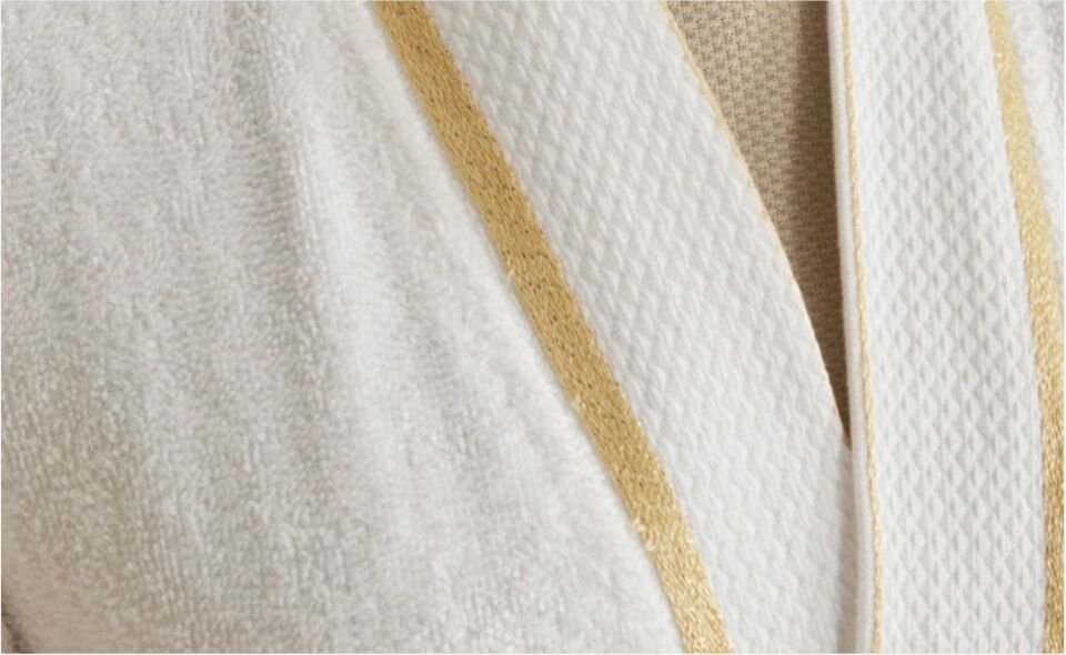 Karaca Home Glory Lurex 9 Parça Aile Banyo Seti Gold-Bej