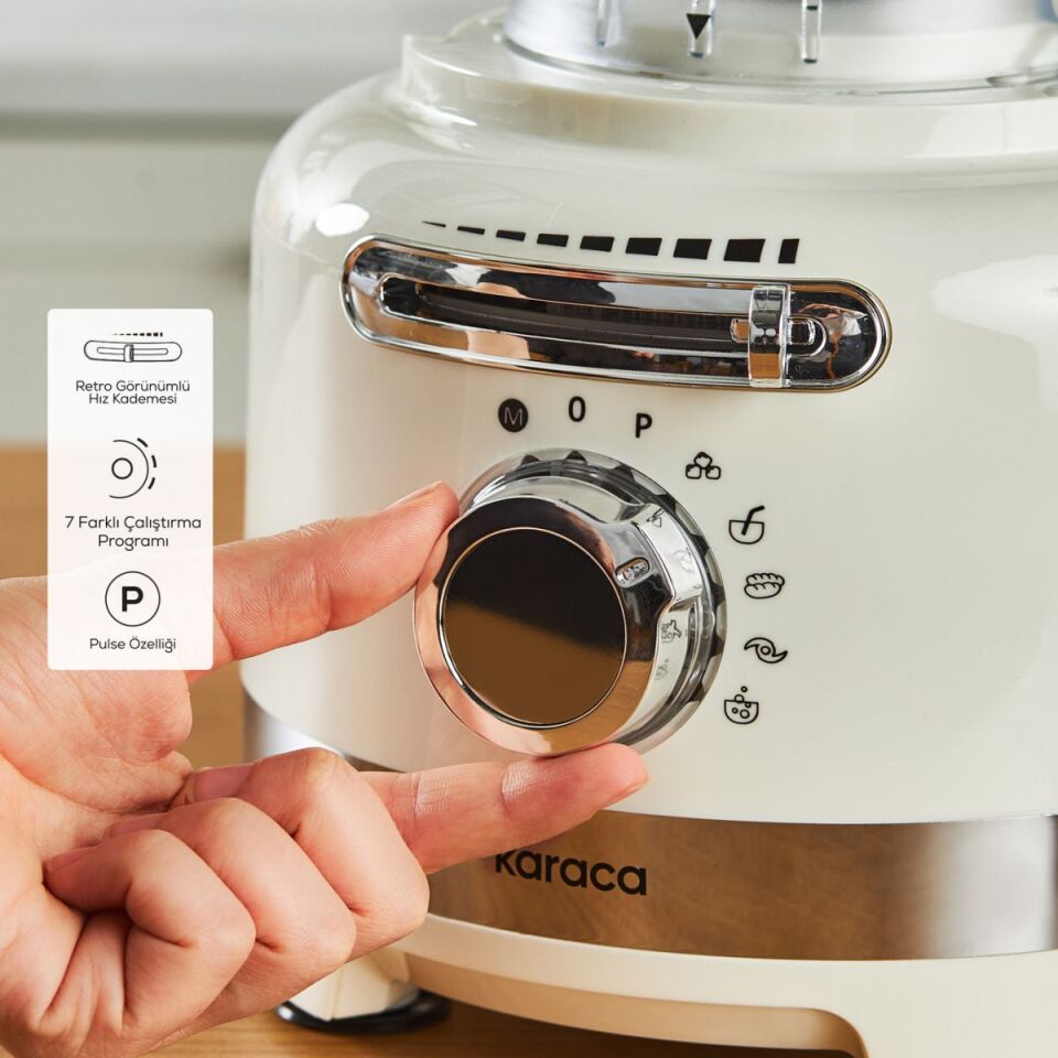 Karaca Multiblend Artisan Retro 1000 W Mutfak Robotu