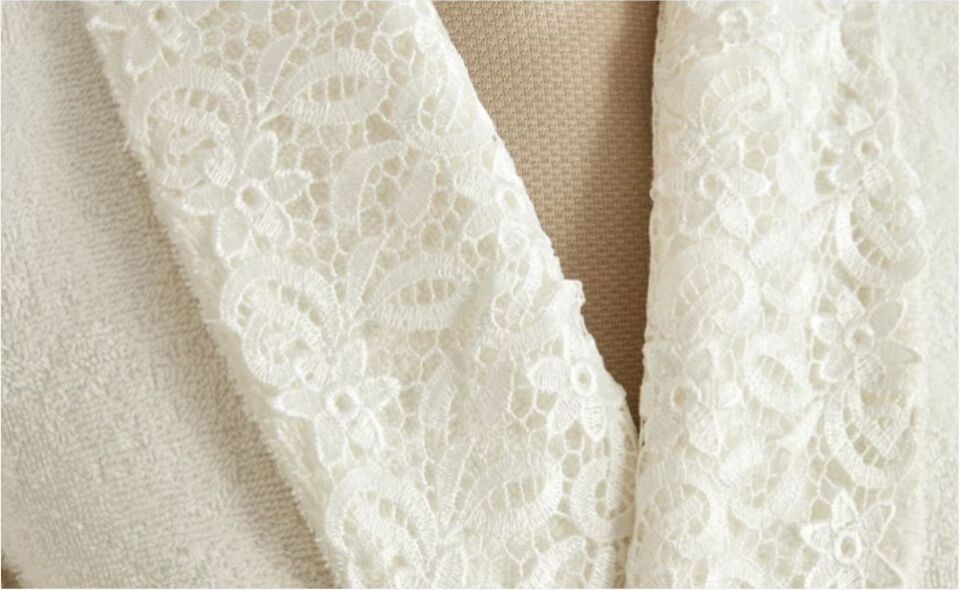 Karaca Home Ring Dantelli 9 Parça Aile Banyo Seti Offwhite-Offwhite