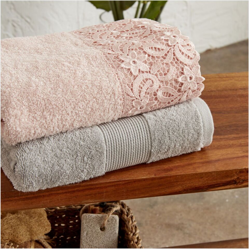 KARACA RING DANTELLI 9 PRC PUDRA-GRI AILE BANYO SETI