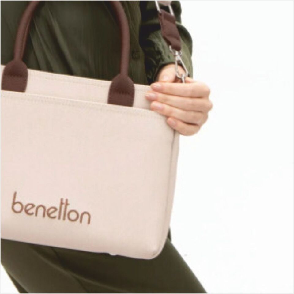 Benetton  BNT-1614 Nano Kol Çantası Bej-Kahve