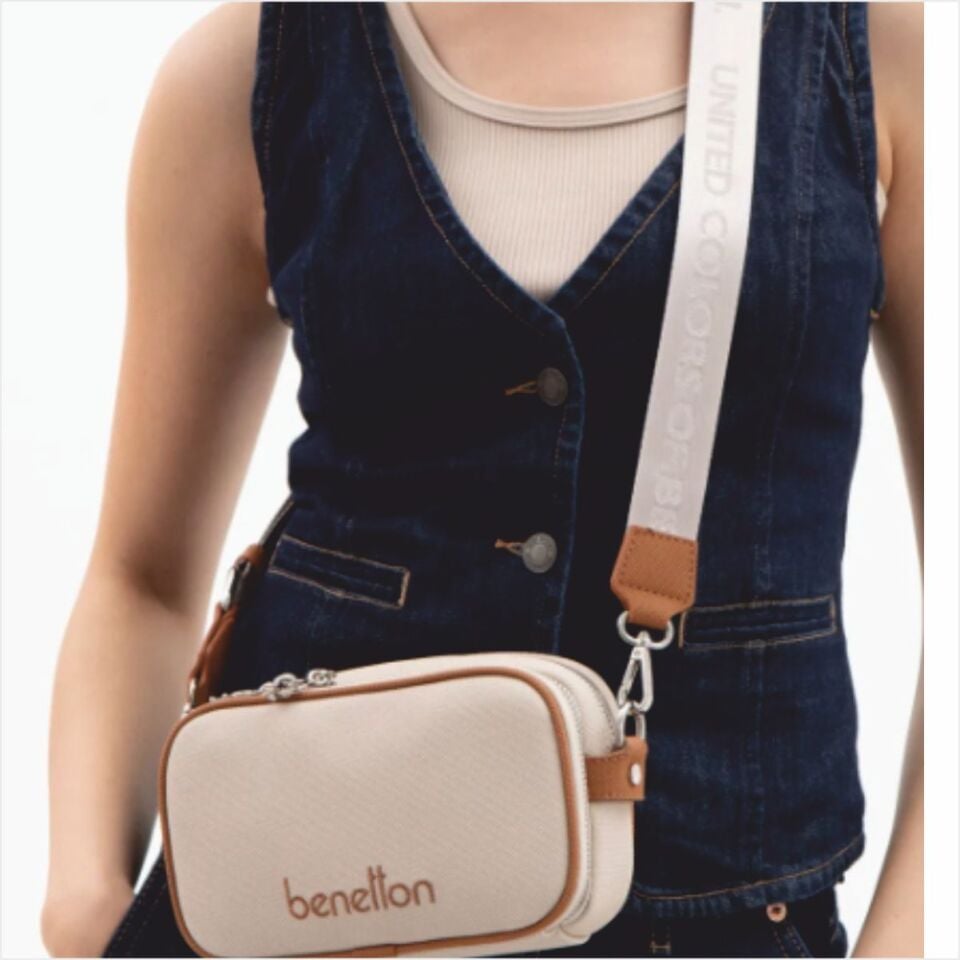 Benetton  BNT-1626 Nano Kol Çantası Bej-Camel