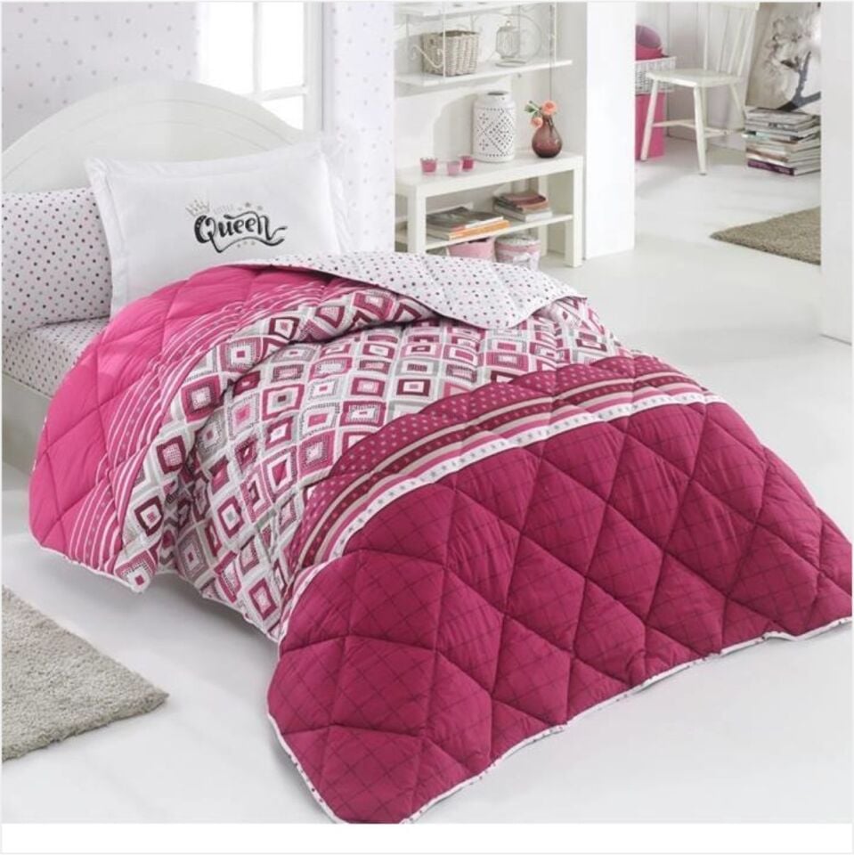 Aran Clasy Ranforce 100% Pamuk Tek Kişilik Uyku Seti Little Queen V2 Pembe