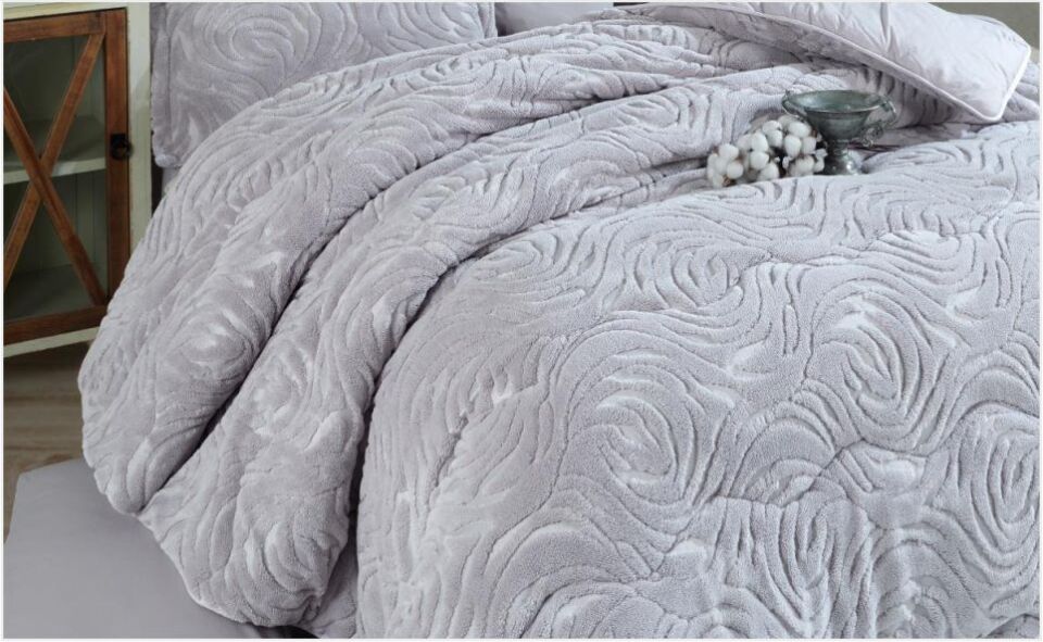 Aran Clasy Wellsoft Jakarlı Çift Kişilik Uyku Seti Reste V2 Gri