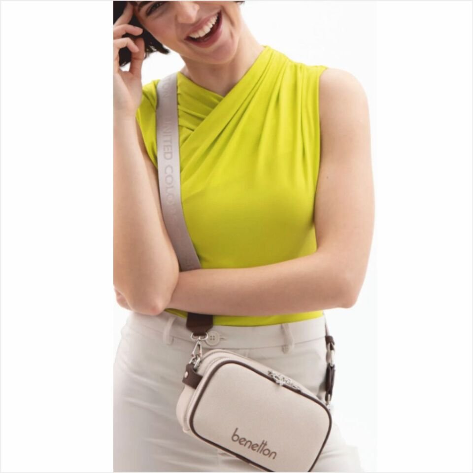Benetton  BNT-1626 Nano Kol Çantası Bej-Kahve