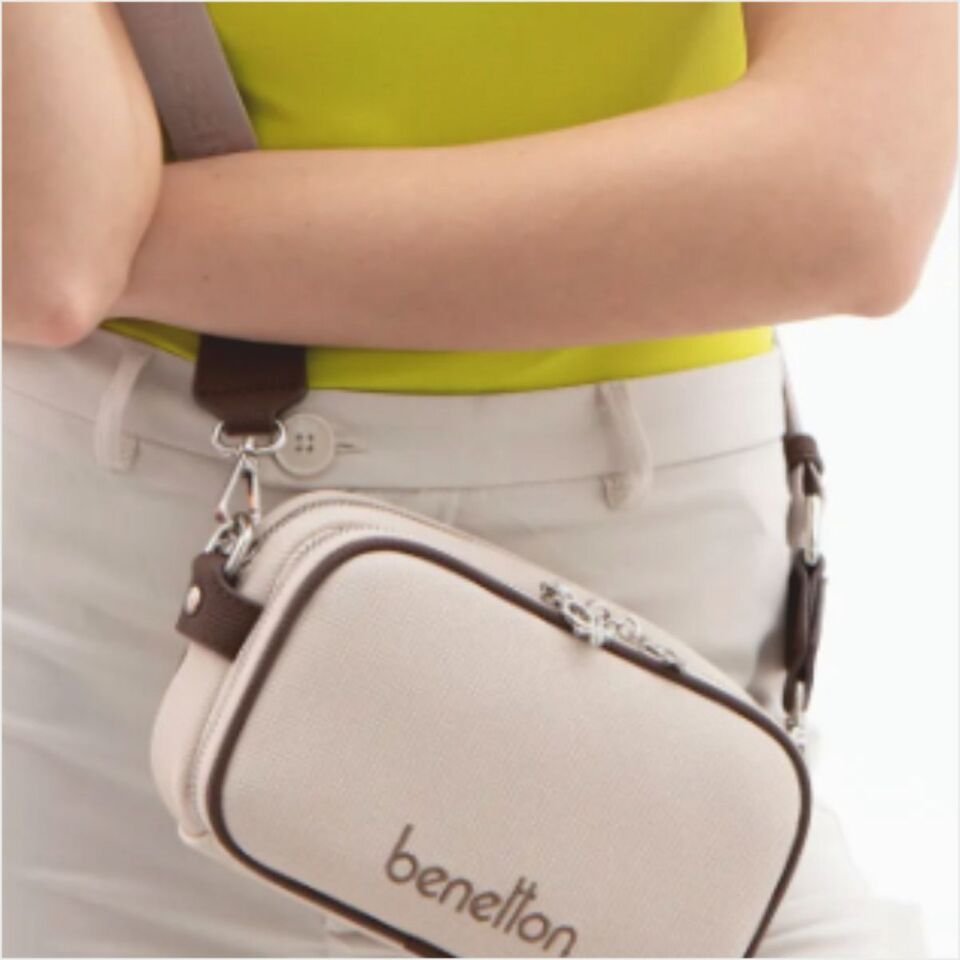 Benetton  BNT-1626 Nano Kol Çantası Bej-Kahve