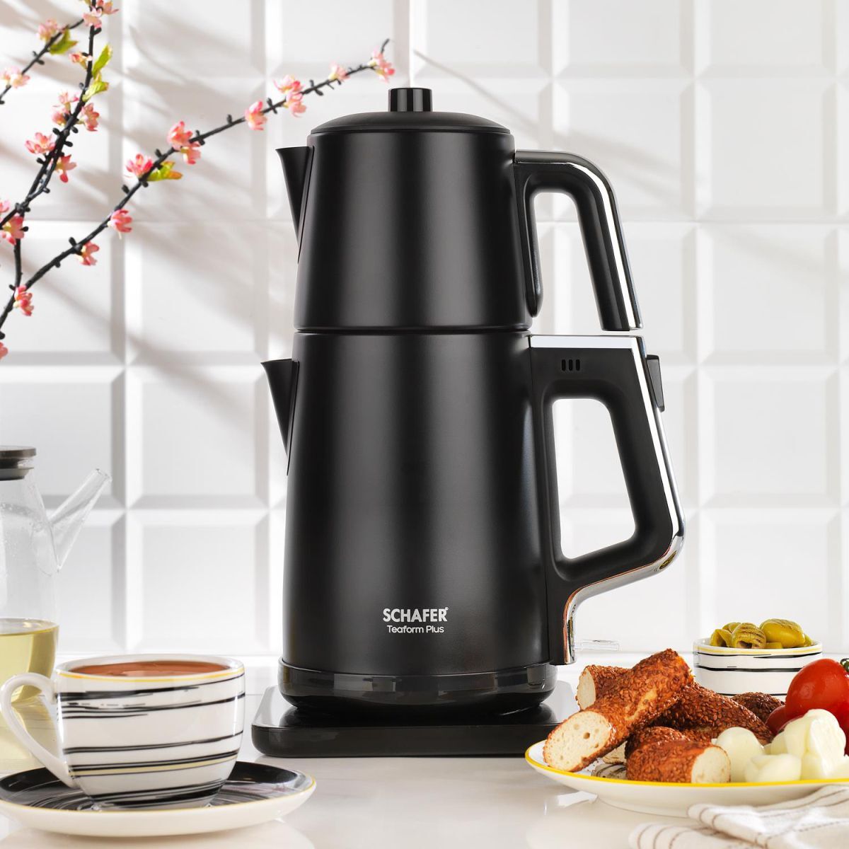 Schafer Teaform Plus 1500 W Siyah Çay Makinesi