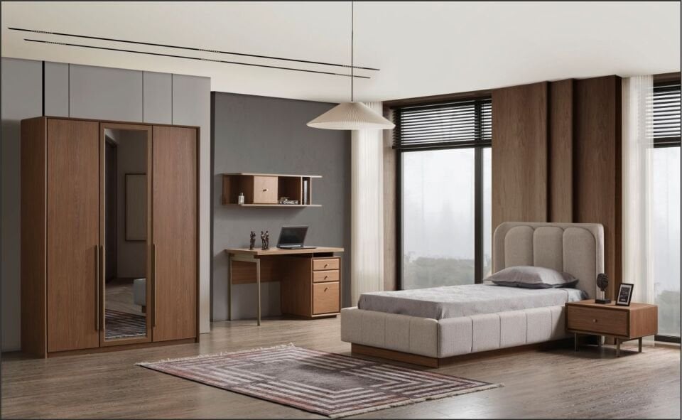 BAYMOP NAPOLİ 3LÜ DOLAP CEVİZ