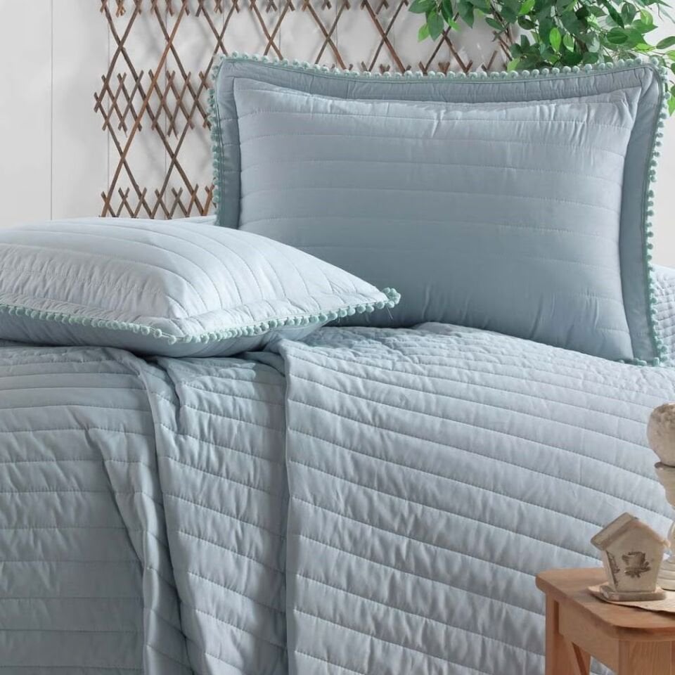 Aran Clasy Pedra V4 Turkuaz Ranforce Tek Kişilik Yatak Örtüsü Takımı