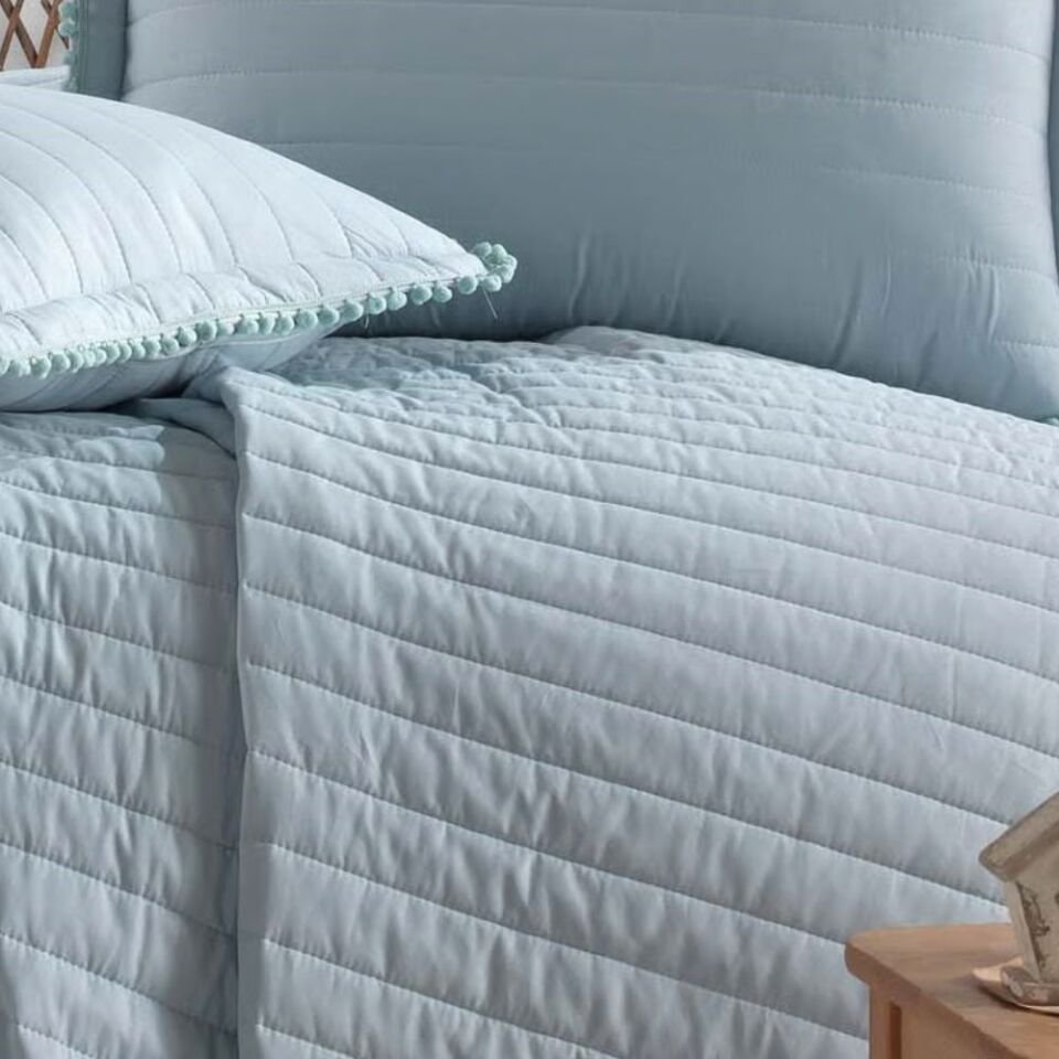 Aran Clasy Pedra V4 Turkuaz Ranforce Tek Kişilik Yatak Örtüsü Takımı