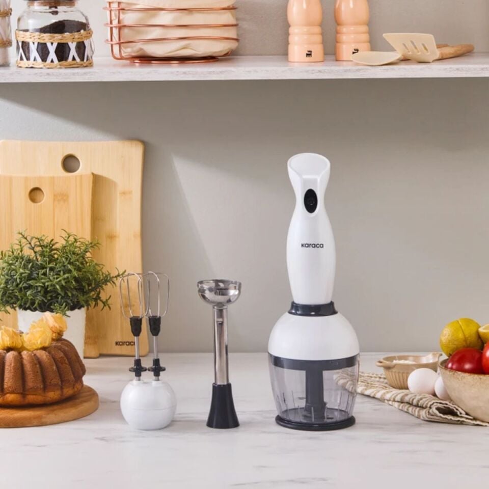 Karaca Pro - Midi Plus 3'lü Blender Set Pearl White 1000w