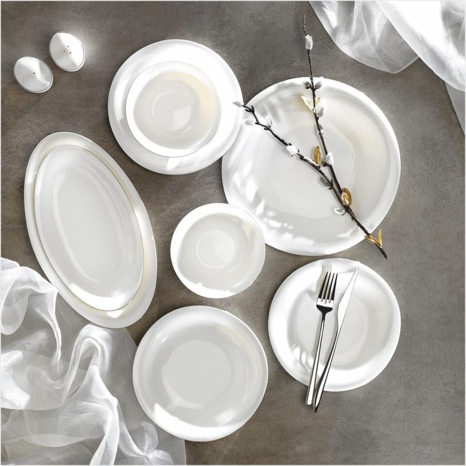 SCHAFER SUPERFİNE BONE ELİXİR YEMEK TAKIMI 56 PARÇA-PLATİN