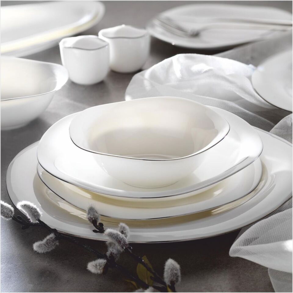 SCHAFER SUPERFİNE BONE ELİXİR YEMEK TAKIMI 56 PARÇA-PLATİN