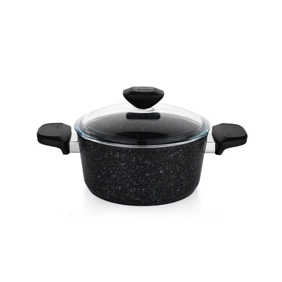 Schafer Etna Yanmaz Yapışmaz Tencere Seti 7 Parça-Siyah