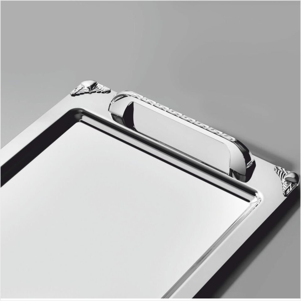 NEHİR VEGA AYAKLI SATEN KARTON KUTULU ÇAY TEPSİ