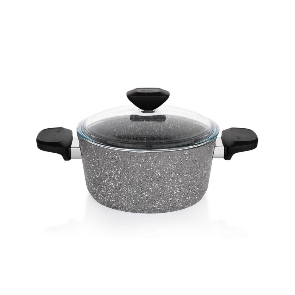 Schafer Etna Yanmaz Yapışmaz Tencere Seti 7 Parça-Gri