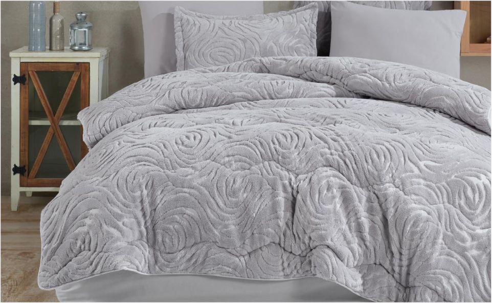 Aran Clasy Wellsoft Jakarlı Çift Kişilik Uyku Seti Reste V2 Gri