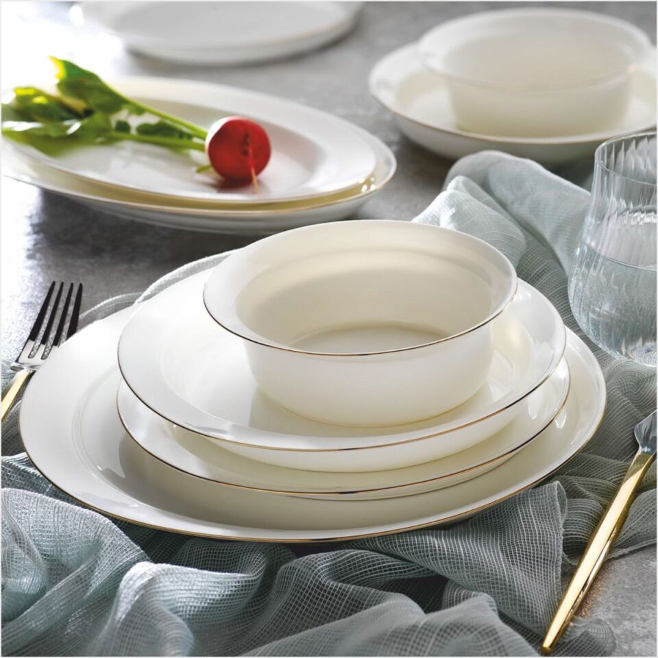 SCHAFER SUPERFİNE BONE ELİXİR YEMEK TAKIMI 56 PARÇA-GOLD01